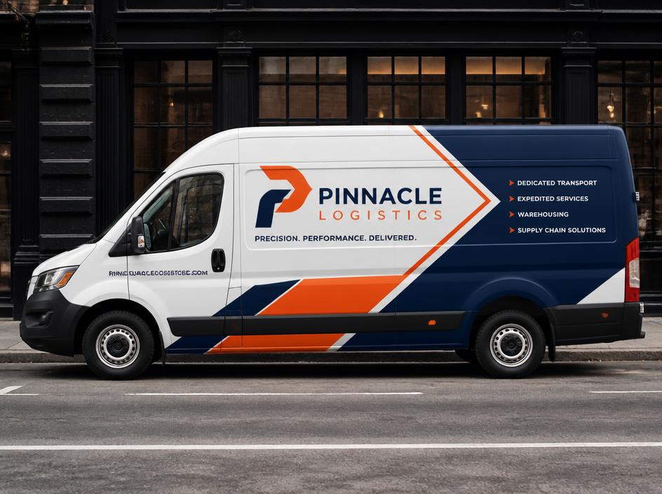 Branded commercial vehicle wrap design